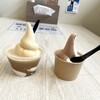 softcream cafe moon - 料理写真:左アフォガートと母の頼んだミックスソフトクリーム