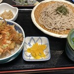 Oshokuji Tokoro Genji - 桜エビかき揚げ丼のそばセット