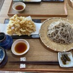 Q.庵+ - 料理写真:鶏天ざる大盛り