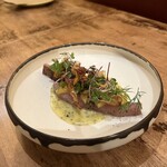 French BISTRO SAUVAGE - シイラの燻製と甘夏　ハーブ