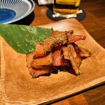 PERFECT BEER KITCHEN Nagoya Sakae - 絶品豚バラ炙りジャーキー