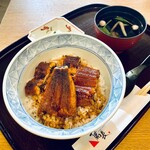 Hitsumabushi Nagoya Bincho Maroniegetoginza1Ten - うなぎ丼（4切れ）肝吸い