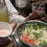 Taishu Izakaya Monja Sakaba Dashiya Shinjuku Kabukicho Sakuradori Ten - ネギ温玉ベビースターもんじゃ