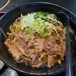 そば焼肉ふくろう - ★昼のお得セット（肉そば・冷・細麺／ミニげそ天丼／950円税込）★