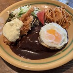 マーサーズキッチン - ハンバーグエビフライセット