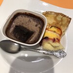 大起屋 - チョコムース的なのとクレープにフルーツケーキ的な