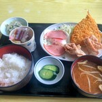 高見食堂 - 高見ランチ　アジフライ