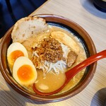 麺場 田所商店 - 北海道味噌ラーメン＋（炙りチャーシュー１枚と煮玉子）