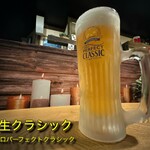 炭火串焼 やまと - 生ビール2杯目