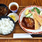 ハイジ - コンビ定食（エビ＆バーグ）