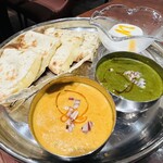 Indian Dining BINDU Nanba Ten - 2種のカレーとチーズナン♡