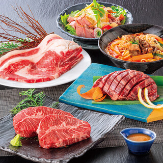 All-you-can-eat carefully selected Yakiniku (Grilled meat)