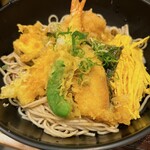 蕎麦居酒屋 弦 - 山葵、葱、お出汁ぶっかけ。