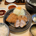 Tonkatsu Kagurazaka Sakura Toyama Kaen Ten - ヒレ&ロースかつ定食