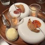 Bistro Mauve Garcon Sakaisuji Honmachi - アミューズ　ミニクロワッサンが小さくて可愛い！