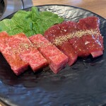 Kicchan Gyuniku Honpo - カイノミ食べ比べ定食のお肉