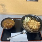 駅そば 道中そば - かき揚げそば＆ミニカレー