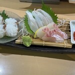 あかし亭 魚の棚 - 刺身三種盛り