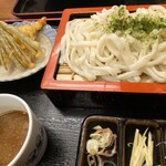 Kinoene - 今月のおすすめ。天付きごま汁うどん。