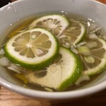 そばる - 「冷やしかぼす昆布水つけ麺（1,000円）」