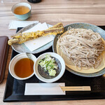 Shinshu Soba Dokoro Sobaemon - ざる蕎麦(1.5)+ごぼう天　天つゆが旨い