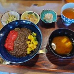 古民家喫茶 動き人 - キーマカレー定食　1350円