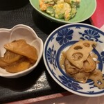 和 - 煮物は大根と蓮根の2種