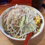 ラーメン二郎 - ミニラーメン　にんにくアブラ