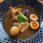 UOYUKI SOUP CURRY & - 海老と白身魚のスープカレー