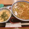 自家製麺 天狗 - 料理写真:カレー肉ささめん(大盛り)と小親子丼セット