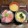 Nokke Ya Shizuoka Ten - 海鮮入り4種丼（きしめん・みそ汁付） ¥847