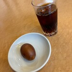 Taiwanese Kinjo Mizumaki Ten - ゆで卵、アイスコーヒー（それぞれ1つずつ無料）