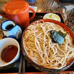 Kogin Tei Higashi Baipasu Ten - ざる蕎麦　蕎麦湯