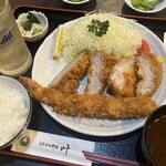 とんかつ 叶 - ヒレエビ定食とハイボール