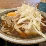 Edomae Tachigui Niku Soba Niku Udon Nojirou - 「肉そば」(630円)+「生卵」(90円)