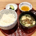 Kawabata - ご飯・お味噌汁・香の物・天つゆ