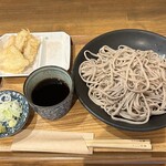 Juuwari Soba Tokyo Basso - 十割蕎麦(冷・田舎そば)並と鶏天そば