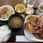 TEIBO - ハンバーグ＆唐揚げ定食(¥1,500)