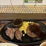 Steak Tei Nakano Ten - 一番プレートはステーキとハンバーグでした('24/09/09)