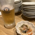 居酒屋はなまる亭 - サッポロクラシック＋お通し