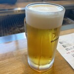 炉ばた ちどり - ドリンク写真:とりあえず、生ビール　700円