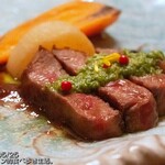 赤城亭 - 料理写真:黒毛和牛モモ肉のタリアータ