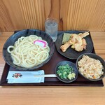 sanuki udon kobaya - 釜かけうどん(中)+平日限定定食セット