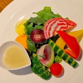 Exquisite salad made with seasonal ingredients