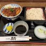 Soba Dokoro Kuraju - 今月の特B ソースとりかつ丼+もりそば900