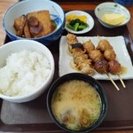 大衆割烹 出羽 - 料理写真:かじきマグロ煮つけと焼き鳥セット1320円