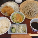 水府そば　大和屋 - 料理写真:メンチカツセット