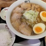 Kitakata Ramen Bannai Shinjuku Park Tower Ten - 味玉ラーメン(970円)、麺の大盛(150円)