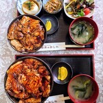 Buta-don no Kashiwa - 「炭火焼き豚丼 [大]」＆「炭火焼き豚丼 [中]」＆「セット」