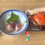 Maruha Shokudo Ryokan Minamichita Toyohama Honten - 
      【季節限定コ－ス料理】
      ✧《南知多コ－ス》4200えん(税込4620えん)
      (わたし)✧お刺身3種盛り✧わたりがに【S】
      ⇓⇓
      ✿変更【+300えん】【M】٩(๑❛ᴗ❛๑)۶♡♡♡
      